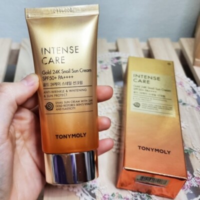 TONYMOLY Intense Care Gold 24K Snail Sun Cream 50ml SPF50+ PA++++ Sunscreen NEW