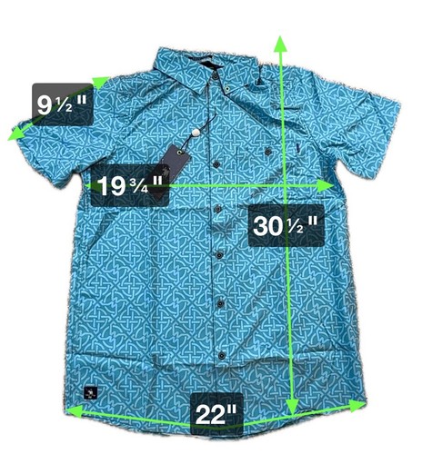 William Murray Knotty By Nature Short Sleeve Button Shirt Men’s Size S Blue NWT - Picture 6 of 6