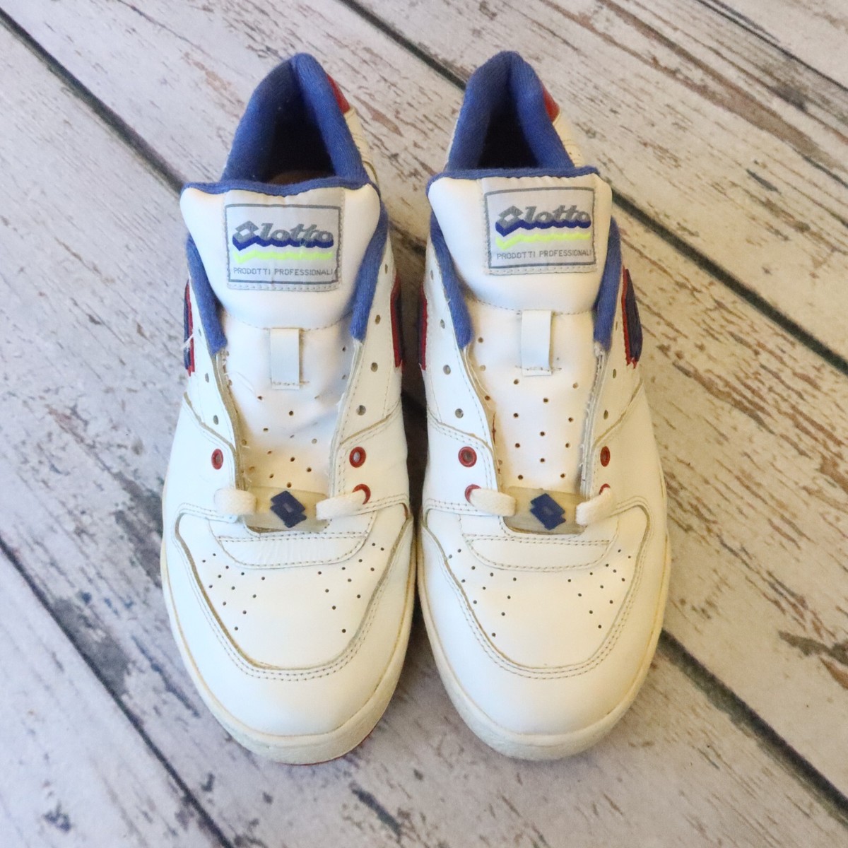 Vintage Deadstock Lotto Leather Lowtop Shoes Size 9 Italy | eBay