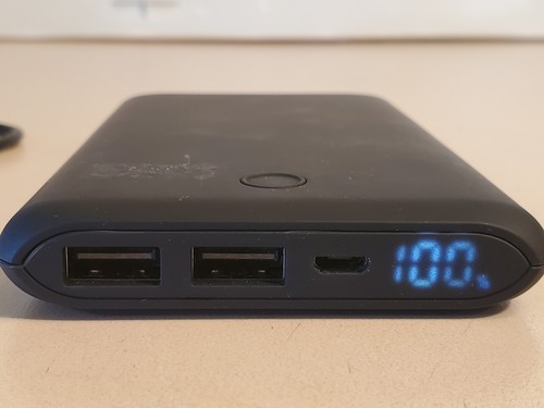 ONN Dual-Port Portable Battery Power Bank 10,000 mAh, 3x Charge, Black. - Picture 3 of 12