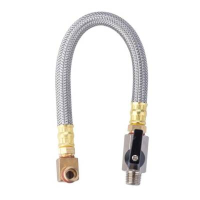 Braided Flex Compressor Tank Drain Hose Kobalt 1/4'' NPT Threads Same day ship ! 