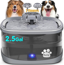 2.5Gal/9.5L Dog Water Fountain Extra Large Pet Water Fountain 3 Flow Modes Cat W