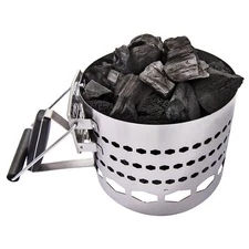 Oklahoma Joe's Half Time Charcoal Starter XL Stainless Steel Heavy Duty 100 B...