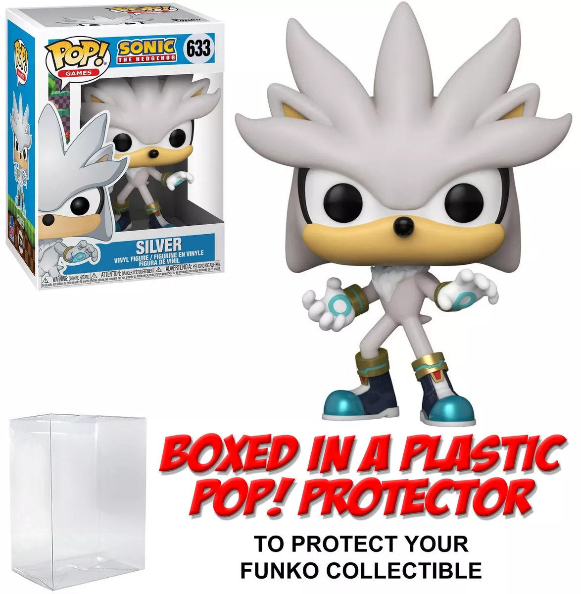 Funko POP! Games ~ SILVER (#633) VINYL FIGURE ~ Sonic the Hedgehog