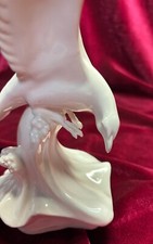 Vintage Meissen-style seagull on a wave porcelain figure