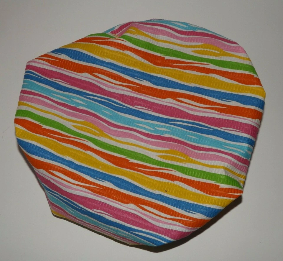 Sombrero/Gorra Exfoliante Bouffant Rayas Colores Brillantes Banda Rosa Médica Nuevo Sin Etiquetas EE. UU. Foto 4 de 4