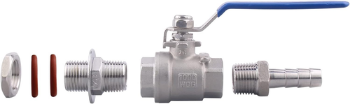 1/2 Inch Stainless Steel Ball Valve Weldless Bulkhead For Home Brew Kettle (1... - Picture 3 of 6