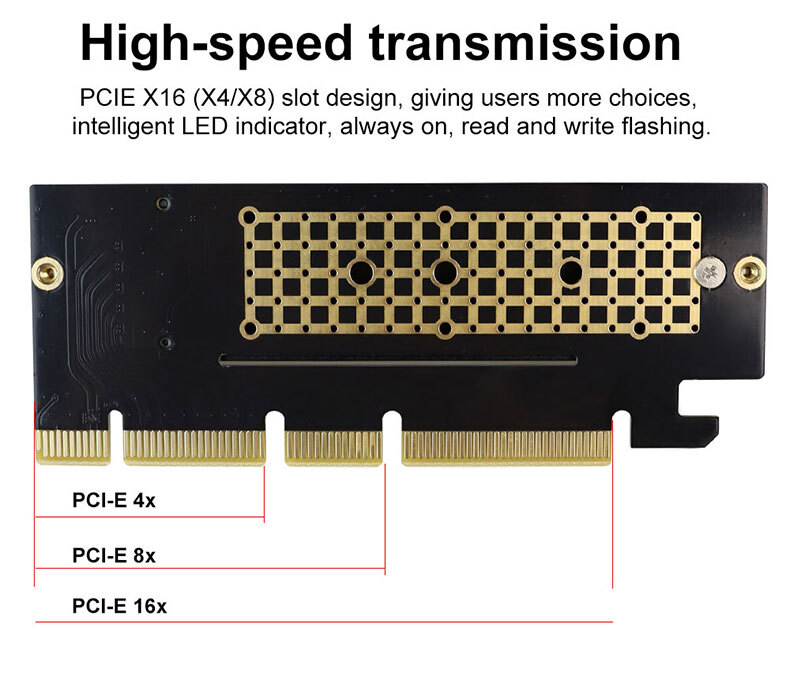 FIDECO Adattatore PCI-E X16 A M.2 NVME, Scheda Adattatore PCI-E 4.0 Con
