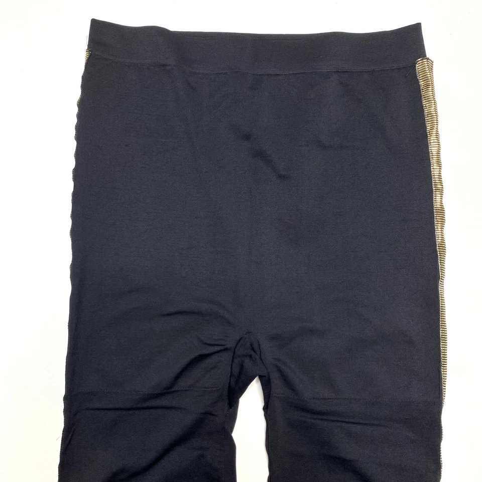 Leggings Lane Bryant Gold Foil Rayas Negros Control Adelgazante Para Mujer Talla A/B Foto 2 de 4