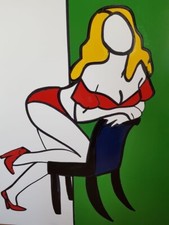 PIN UP - LODOLA MARCO smalto su tela cm. 120x100 - Opera del 2000 con Autentica