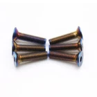 6pcs Aluminum Burnt Titanium Steering Wheel Bolts With Adapter For Momo Nardi