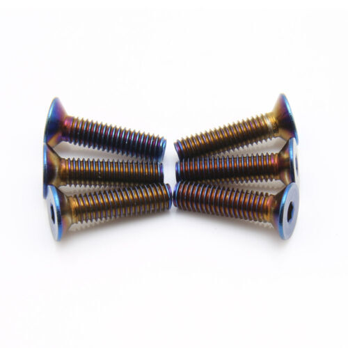 6Pcs Steering Wheel Bolts Screw Kit For Momo Nardi Personal NRG Sparco Flat Head