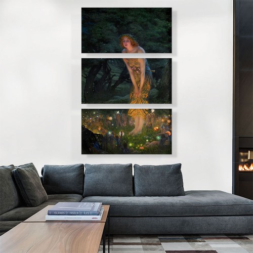 ARTCANVAS Midsummer Eve 1908 Canvas Art Print by Edward Robert Hughes - Picture 15 of 15