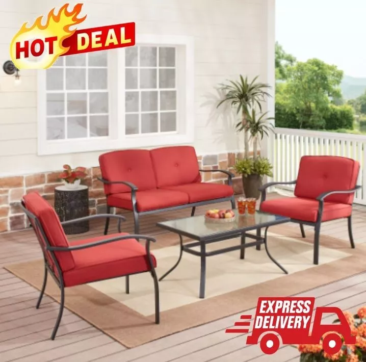 Mainstays 4 piece conversation set sales