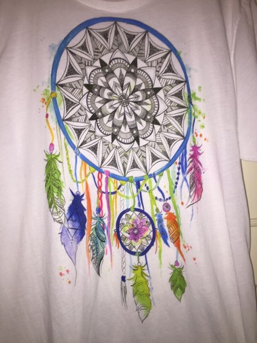 American Apparel Sublimation Tee Dreamcatcher Native Top Electro Threads Size L - Picture 2 of 5