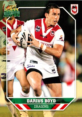 2011 ST GEORGE ILLAWARRA DRAGONS NRL Card DARIUS BOYD