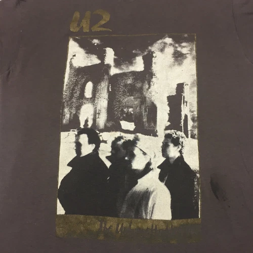 U2 Unforgettable Fire Concert T-shirt 2-sided T 1980s vintage concert t-shirt, vintage, single stitch, B+ condition