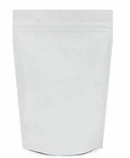 500 Large ( 9" x 13" x 4" 50oz* ) Matte White Stand Up Zip Lock Bags Pouches