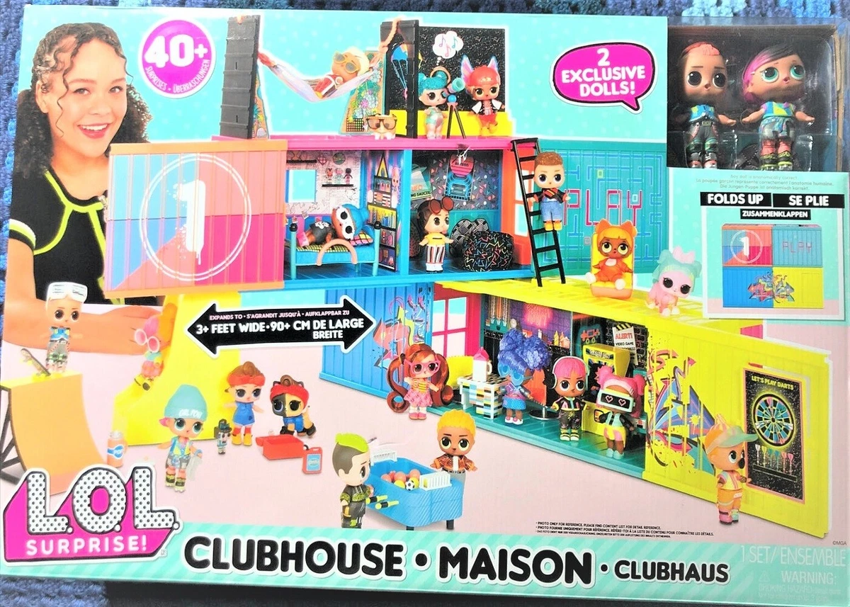  L.O.L. Surprise! Clubhouse Playset with 40+ Surprises and 2  Exclusives Dolls (569404E7C) : Toys & Games