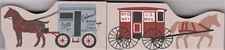 Cat's Meow Village 2 RT Acc " US Mail Wagon/Bread Wagon " New/Value $20-$48