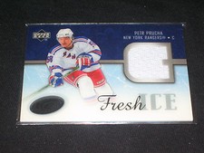 PETR PRUCHA RANGERS LEGEND 2005 CERTIFIED AUTHENTIC GAME USED HOCKEY JERSEY CARD