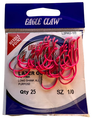 Eagle Claw Lazer Sharp Hooks L2PKUH-1/0 Qty 25