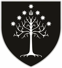 Gondor Flag Lord of The Rings Car Bumper Window Sticker Decal 4"X5"