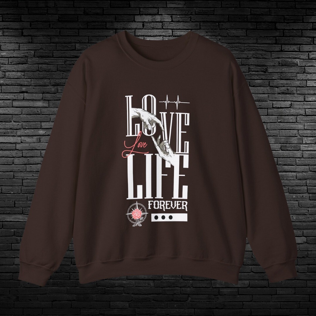 【GRAVER】23FW★ Multi Life Logo Heart Sweatshirt UNISEX]Multi-Life Logo Heart Sweatshirt - GRAVER | 60