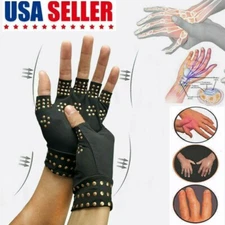 2 Copper Arthritis Compression Gloves Hand Support Joint Pain Relief 