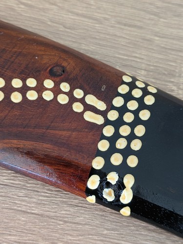 Australian Aboriginal Boomerang Three Towns Circles Dots Michael Lyons Wiradjuri - Picture 14 of 19