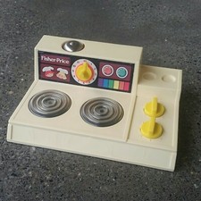 Vintage 1978 Fisher Price Stove Top 919 Fun With Food Kitchen Range Magic Burner
