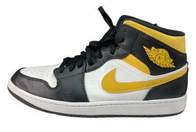 Size 14 Nike Air Jordan 1 Mid White Pollen Black University  display picture 1