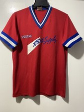 Majestic Vintage Unisex Baseball Batting Jersey Red Spokane Made In USA LARGE