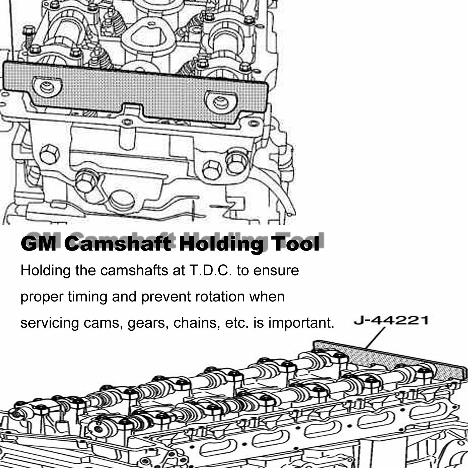 Camshaft Holding Tool Cam Holder Retaining Tool Kit J44221 GM INLINE