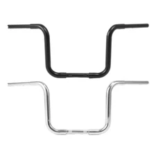 12" Rise 1 1/4" Ape Hanger Handlebar Fit For Harley Softail Fatboy Chrome/Black
