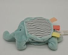 Target Mint Elephant Plush Crinkle Teether Tags Toy Lovey Baby Soother Snuggler