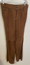 NWT Ralph Lauren Brown Suede Leather Pants 12 Western
