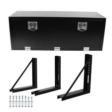 48"X18"X18" Steel Underbody Truck Trailer Tool Box+3pcs 18"x18" Mounting Bracket