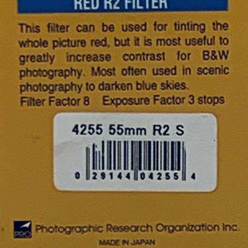 ProMaster Red R2 55mm Filter Lens Made in Japan - Picture 4 of 11