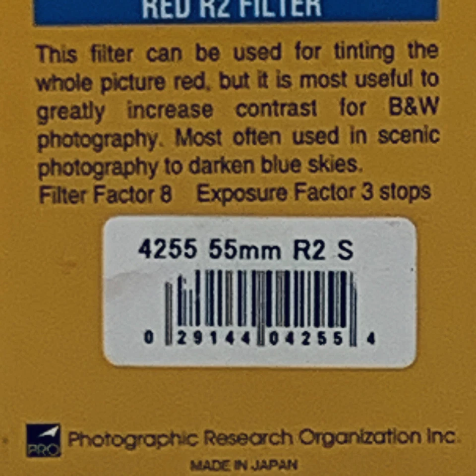 ProMaster Red R2 55mm Filter Lens Made in Japan - Image 4 of 4
