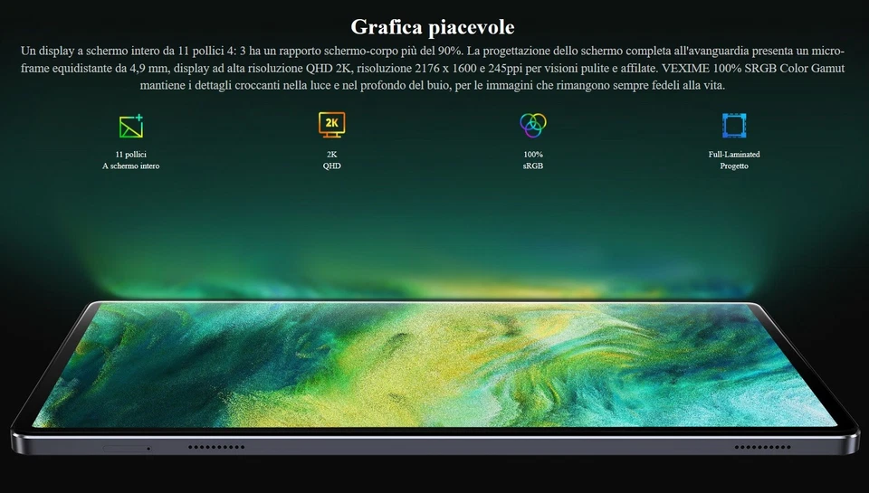 CHUWI TABLET HiPad Plus display 11 pollici 2K RAM 8GB MEMORIA 128GB - COME NUOVO - Imagen 3 de 4