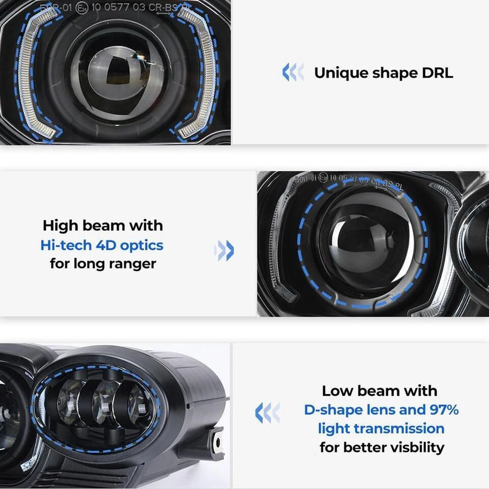 1X Faro LED Alto/Bajo DRL para 2005-2009 K1200R 2010 2011 2012 2013 K1300R Foto 4 de 4