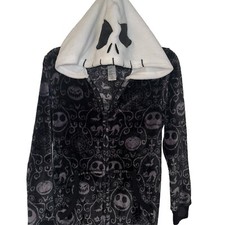 Disney The Nightmare Before Christmas One Piece Pajamas Hooded Size XS Jogger