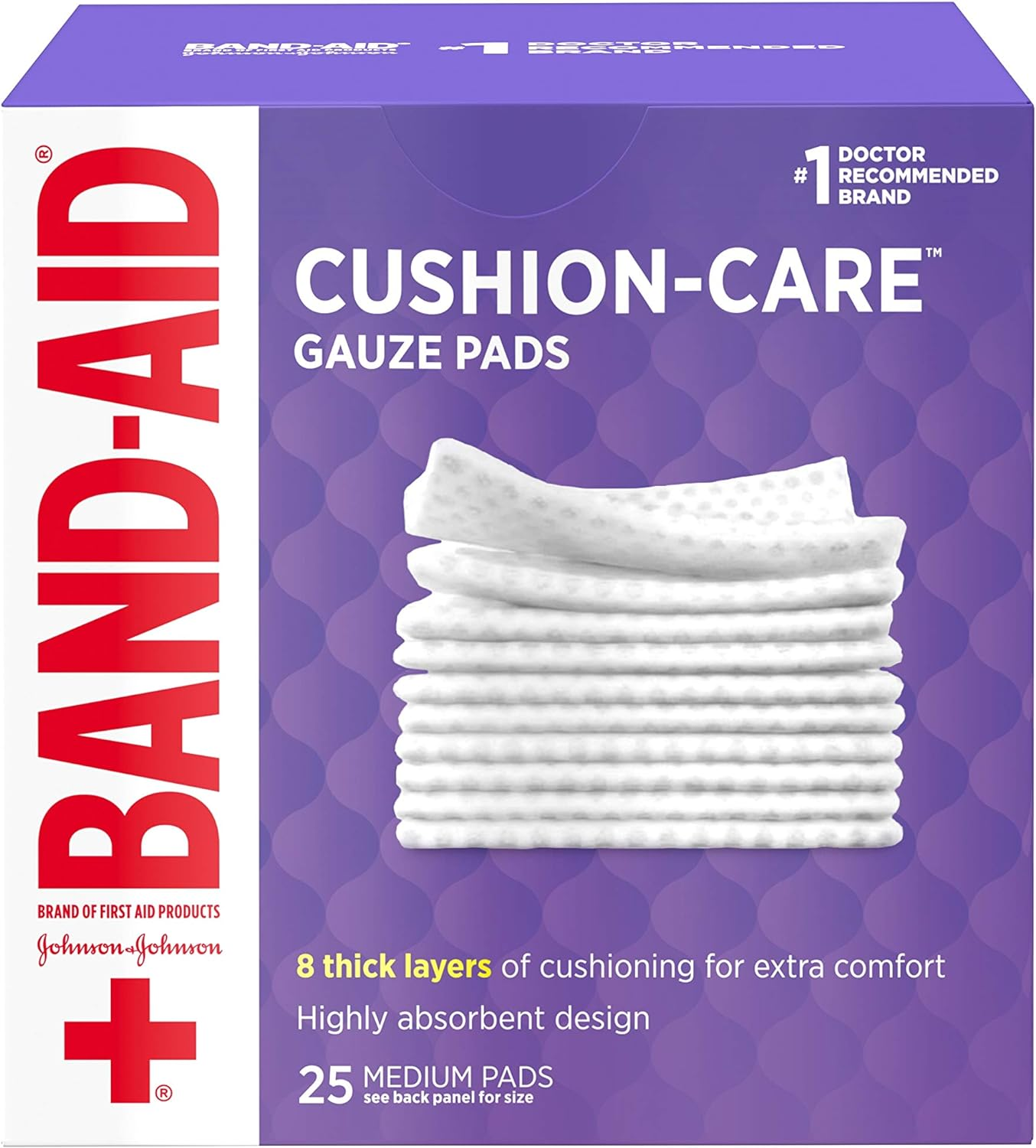 Brand Cushion Care Medium Gauze Pads, 3X3 Inch (Pack of 25)