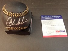 JOBA CHAMBERLAIN BLACK SIGNED BASEBALL PSA CERT #G35233