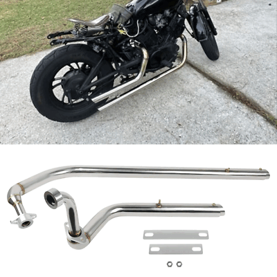 Exhaust Pipe System With Silencer For Yamaha Virago 1100 750 XV750