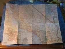 VINTAGE CALIFORNIA MAP May 1966 National Geographic