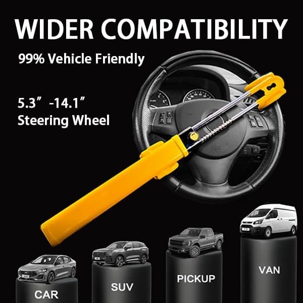 Heavy Duty Car Steering Wheel Lock Anti-Theft Security Device Universal