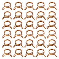 30 Pcs 10mm ID Double Wire Spring Hose Clamp 65Mn Spring Steel Spring Clips