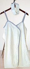 Vintage 90s Victoria's Secret Terry-cloth wrap-style bathrobe in white with blue